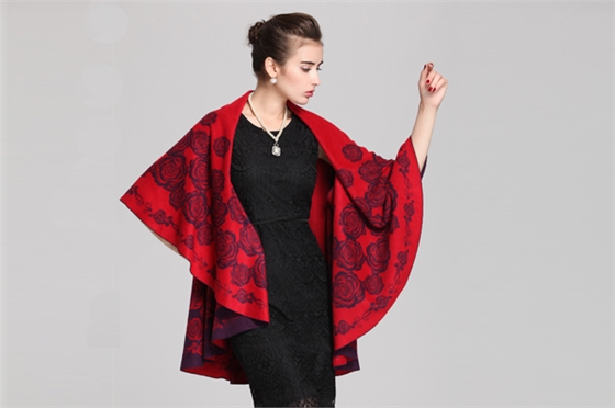 提花披肩 披肩外套 女士披肩