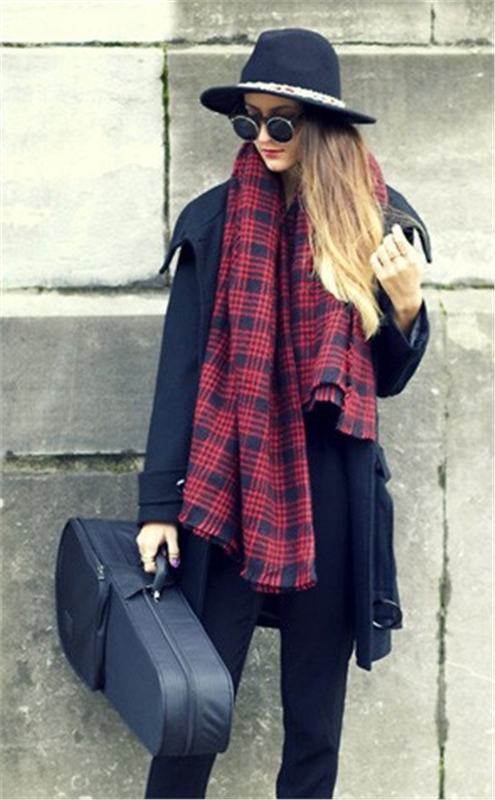 格子圍巾 格子圍巾