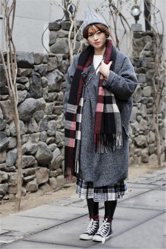 經(jīng)典格子圍巾