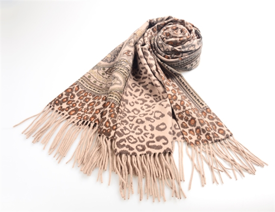 雙面數碼印花羊絨披肩