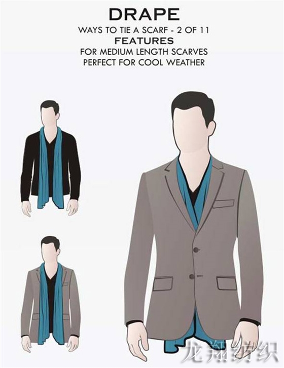 男士圍巾圍法2 男士圍巾圍法2