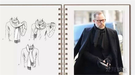 男士圍巾簡單圍法4