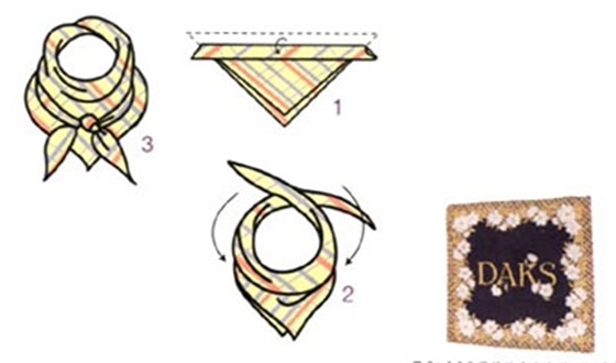 絲巾系法牛仔結(jié)