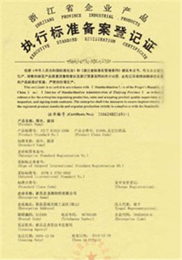 龍翔執(zhí)行標準登記證