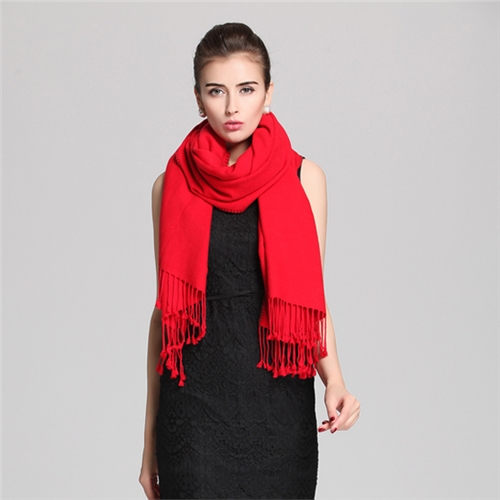 紅色竹纖維披肩