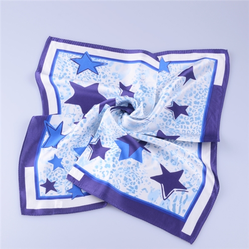 真絲素縐緞方巾