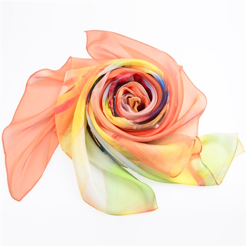 真絲女士印花圍巾