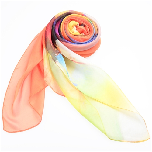 真絲女士印花圍巾