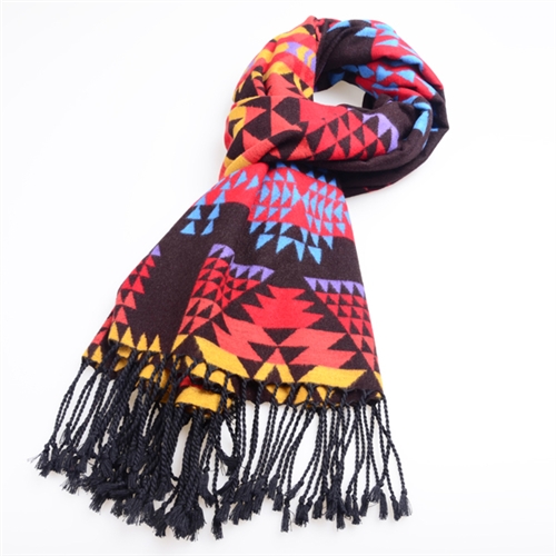 女士提花真絲披肩