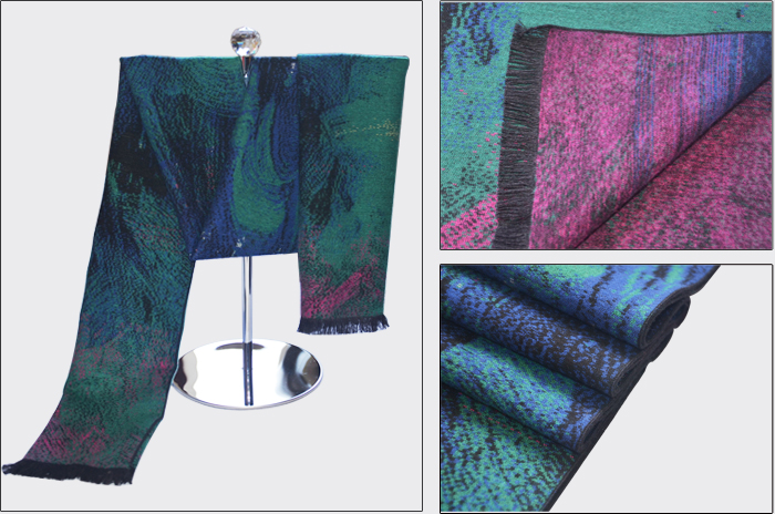 真絲油畫藝術圍巾