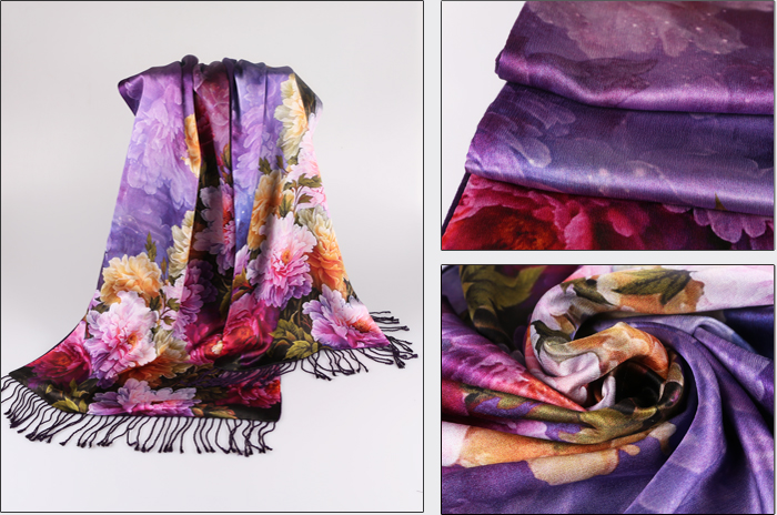 真絲披肩 印花披肩 女士披肩