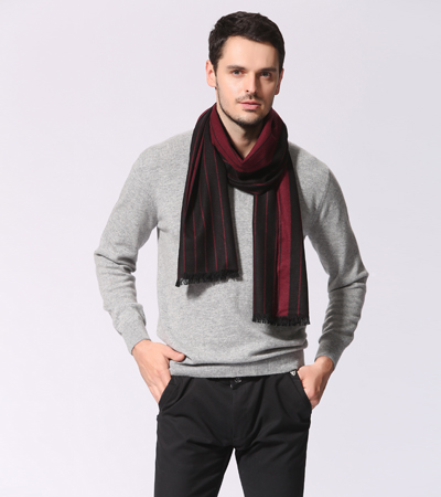 條紋圍巾 男士圍巾 真絲圍巾