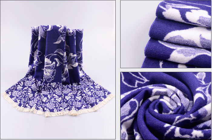 提花披肩 女士披肩 圍巾批發 拉絨披肩