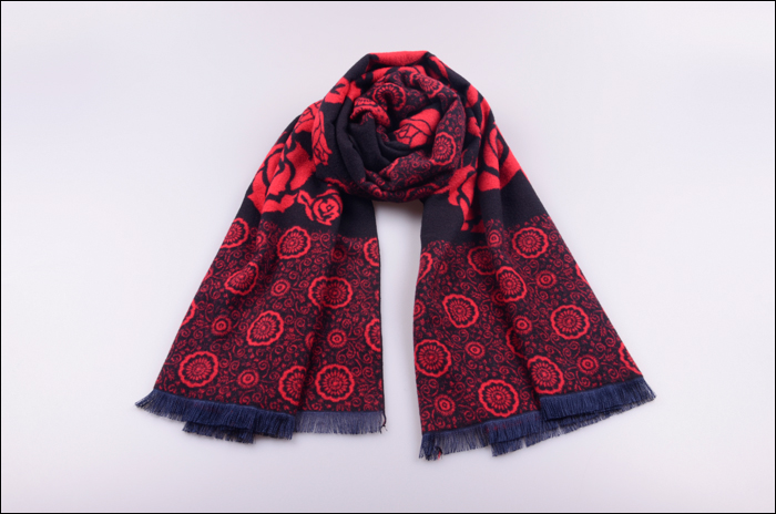 拉絨提花披肩 女士披肩 拉絨提花披肩 女士披肩