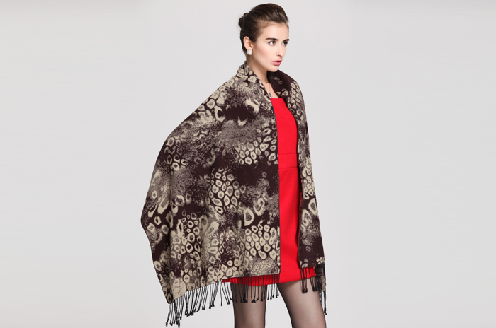 真絲披肩 提花披肩