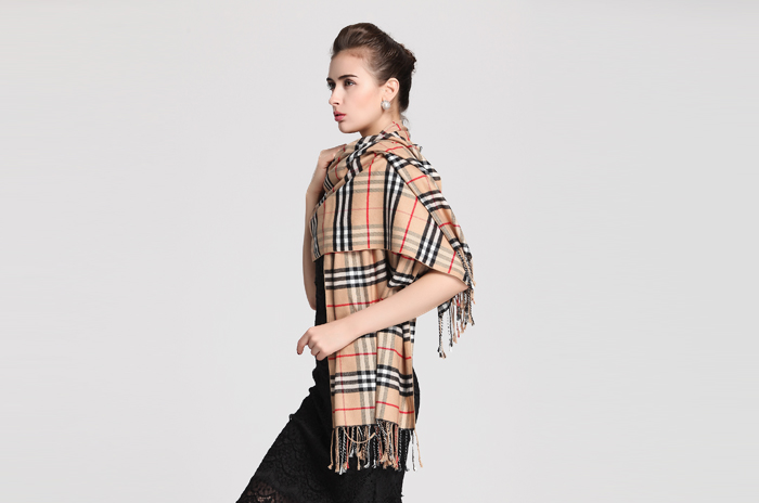 經典格子披肩 拉絨披肩 披肩定制