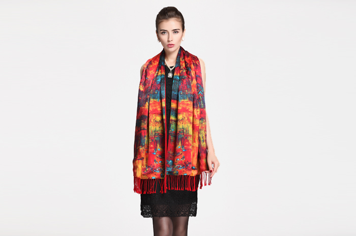 真絲披肩 印花披肩 復合披肩 披肩定制