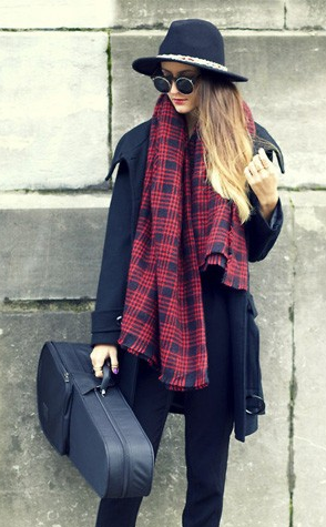 格子圍巾 格子圍巾