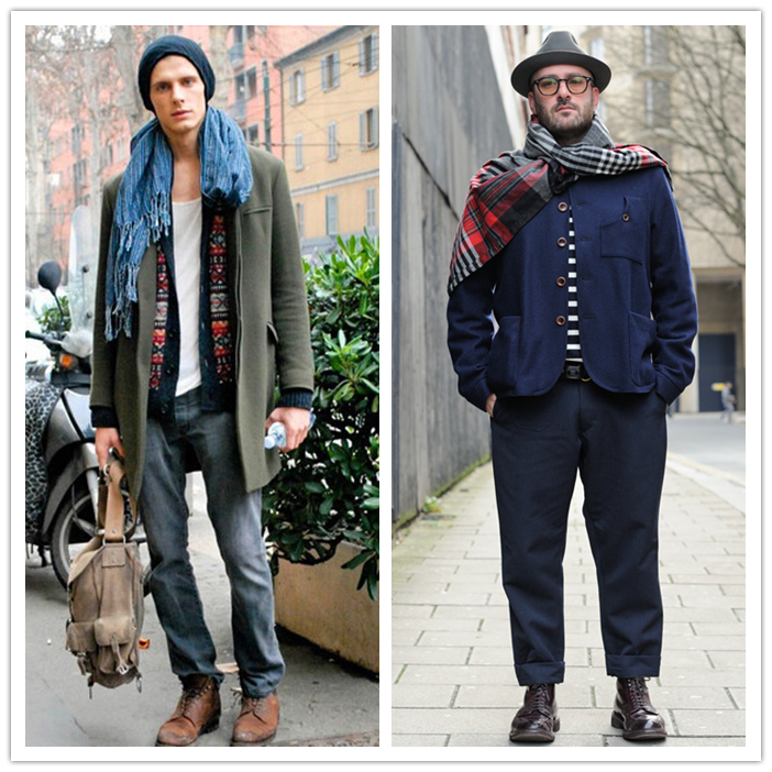 男士長款圍巾另類披掛式