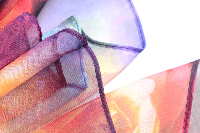 雪紡絲巾細節圖