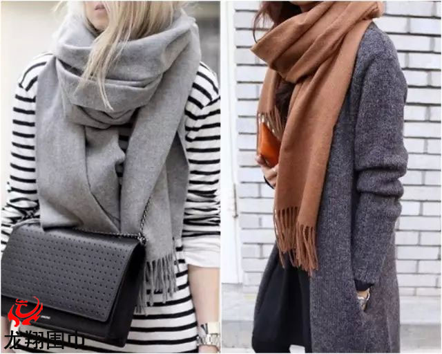 圍巾上身效果