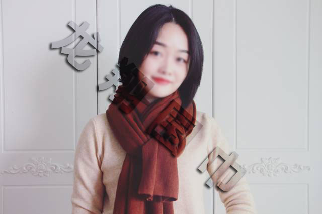 圍巾效果 圍巾上身效果