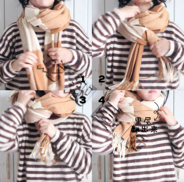 圍巾圍法圖解 圍巾圍法圖解