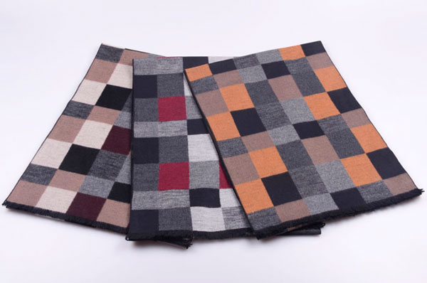 男士格子拉絨圍巾 男士格子拉絨圍巾