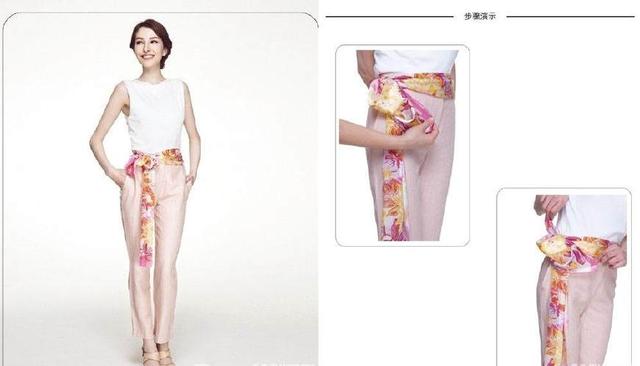 絲巾圍法六、早春逛街的獨特打扮