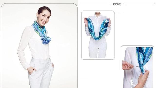 絲巾圍法九、商務休閑的典型搭配