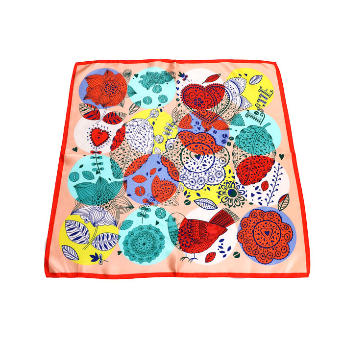 鳥語花香小方巾細(xì)節(jié)圖