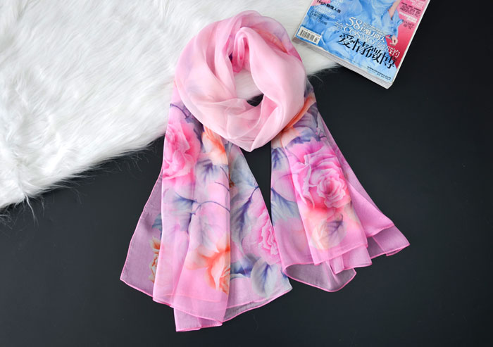 春暖花開絲巾細節圖