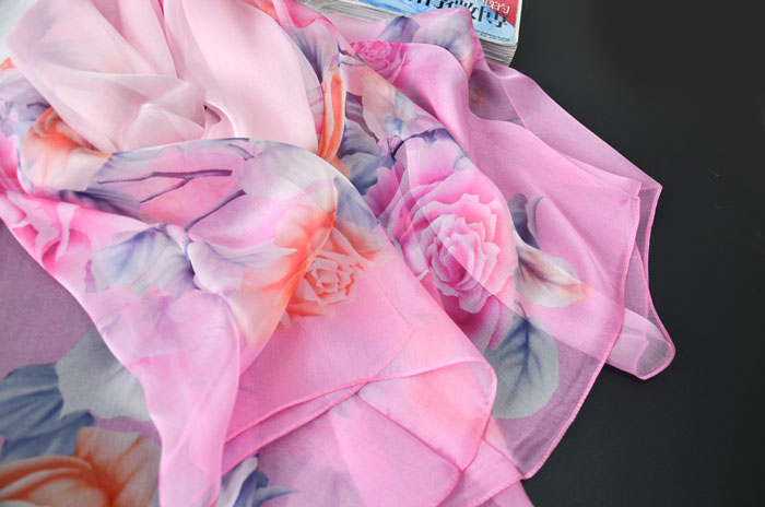 春暖花開絲巾細節圖