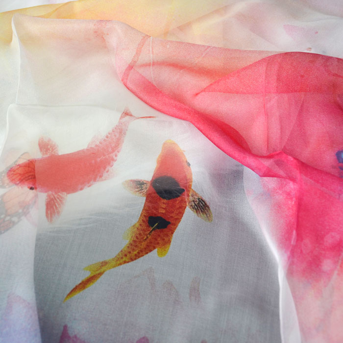 如魚得水絲巾細節圖