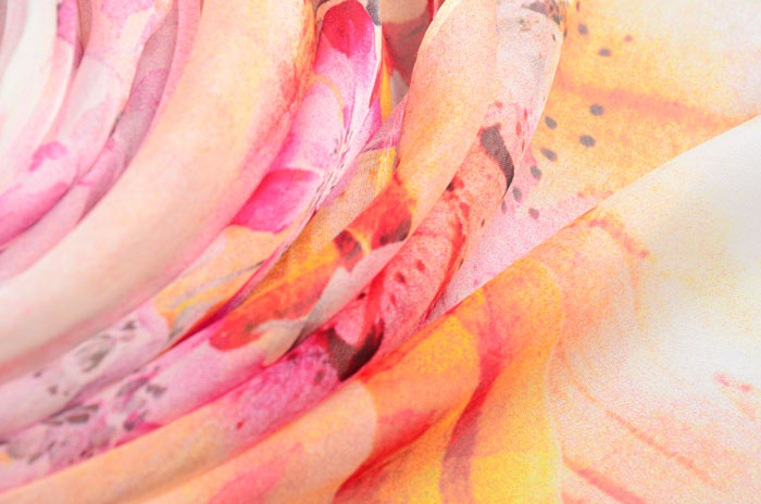 花團錦簇絲巾細節圖