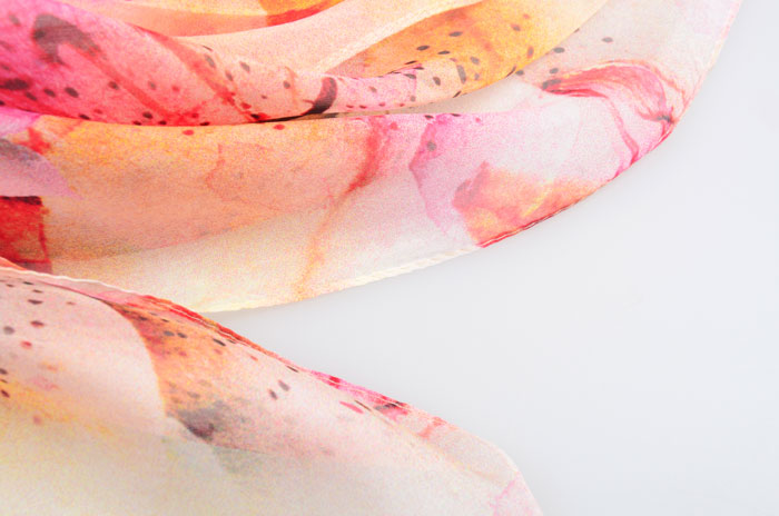 花團錦簇絲巾細節圖