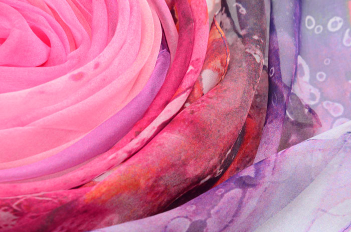 萬紫千紅絲巾細節圖