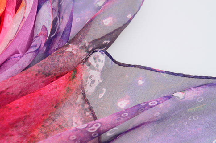 萬紫千紅絲巾細節圖