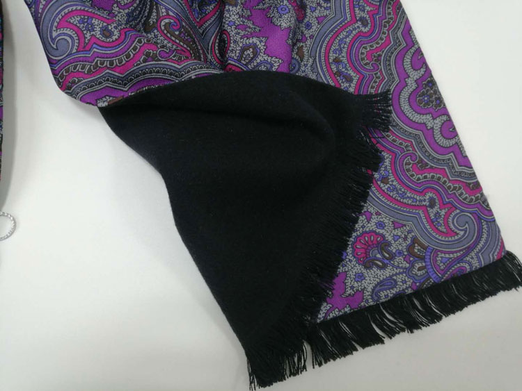 男士紫色迷情圍巾細節圖