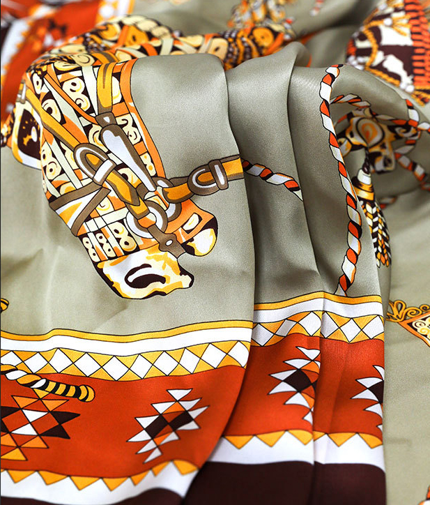 真絲絲巾材質圖