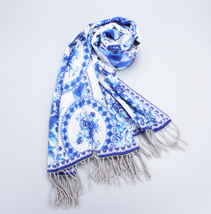 青花瓷復合披肩